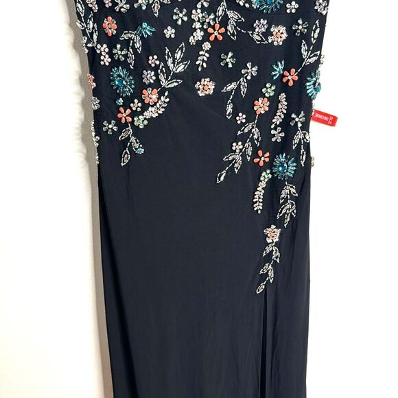 Mac Duggal MULTI COLOR embellished BEADED FLORAL CAMI GOWN black size 10 42006 - Picture 5 of 14